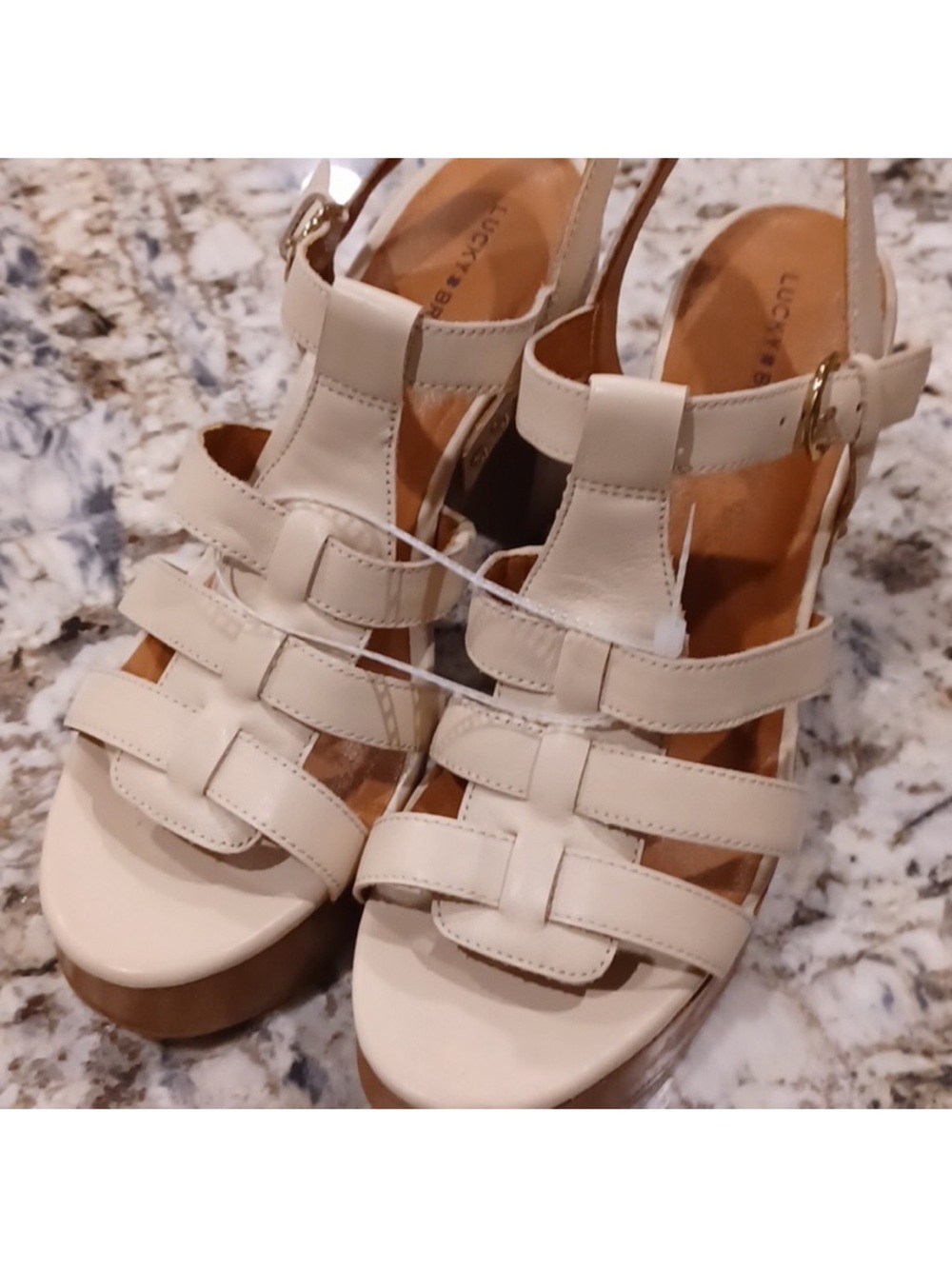 Lucky Brand Imana women's sz 10 high heel platform sandals $110